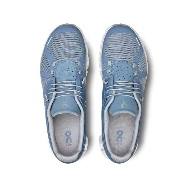 On Cloud Men's Cloud 5 Running Shoes- Chambray/White
