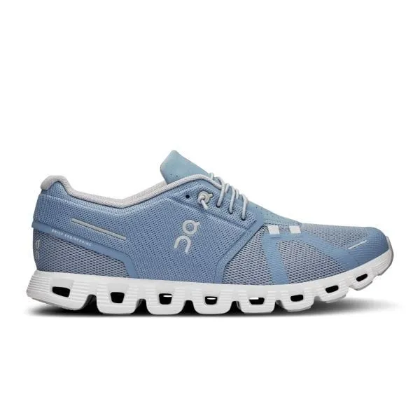 On Cloud Men's Cloud 5 Running Shoes- Chambray/White